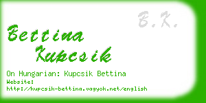 bettina kupcsik business card